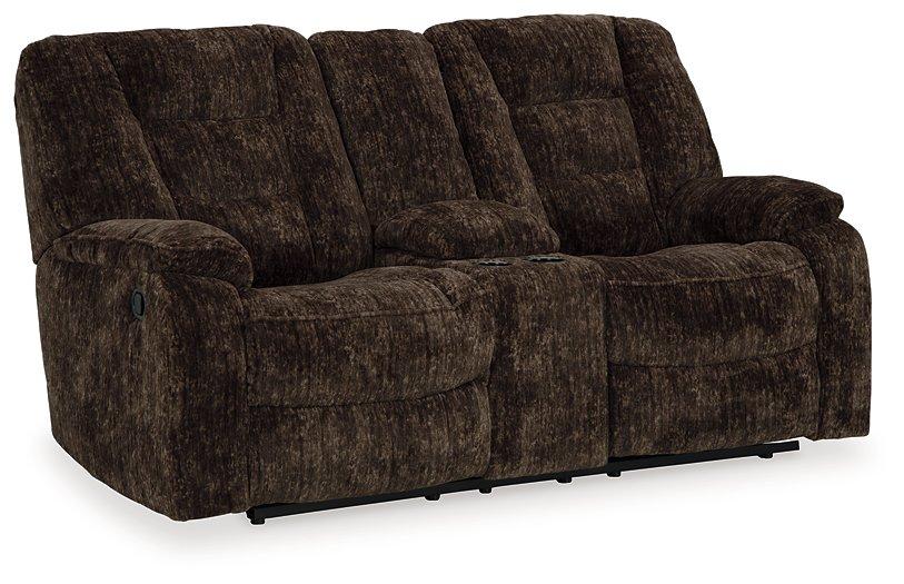 Soundwave Reclining Loveseat with Console Loveseat Ashley Furniture