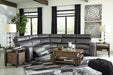 Samperstone Power Reclining Sectional Sectional Ashley Furniture