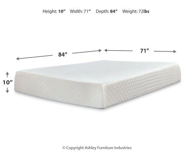 10 Inch Chime Memory Foam Mattress Set Mattress Set Ashley Furniture