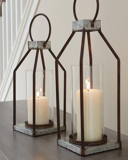 Diedrick Lantern (Set of 2) Candle Holder Ashley Furniture