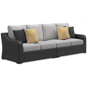 Beachcroft 2-Piece Outdoor Loveseat with Cushion Outdoor Seating Ashley Furniture