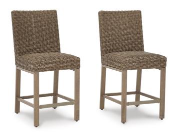 Walton Bridge Outdoor Bar Stool (Set of 2) Outdoor Barstool Ashley Furniture