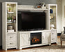 Bellaby 4-Piece Entertainment Center with Electric Fireplace Entertainment Center Ashley Furniture