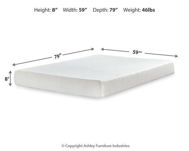 Chime 8 Inch Memory Foam Mattress Set Mattress Set Ashley Furniture