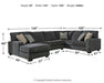 Tracling 3-Piece Sectional with Chaise Sectional Ashley Furniture