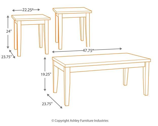 Theo Table (Set of 3) Table Set Ashley Furniture