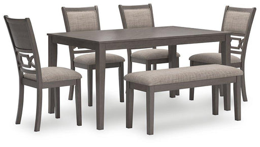 Wrenning Dining Table and 4 Chairs and Bench (Set of 6) Dining Table Ashley Furniture