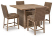 Walton Bridge Outdoor Bar Set Outdoor Dining Set Ashley Furniture