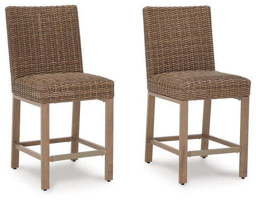 Walton Bridge Outdoor Bar Stool (Set of 2) Outdoor Barstool Ashley Furniture