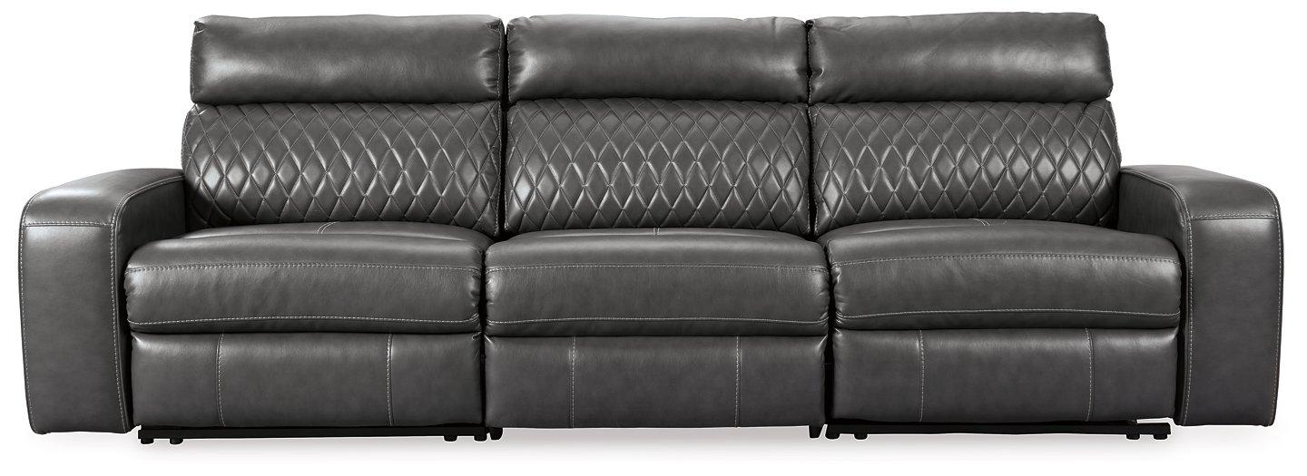 Samperstone Power Reclining Sectional Sectional Ashley Furniture