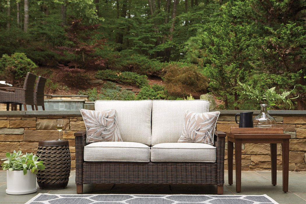 Paradise Trail Loveseat with Cushion Outdoor Seating Ashley Furniture