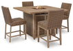 Walton Bridge Outdoor Bar Set Outdoor Dining Set Ashley Furniture