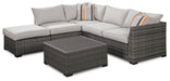 Cherry Point 4-piece Outdoor Sectional Set Outdoor Seating Set Ashley Furniture