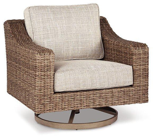 Beachcroft Outdoor Swivel Lounge with Cushion Outdoor Seating Ashley Furniture