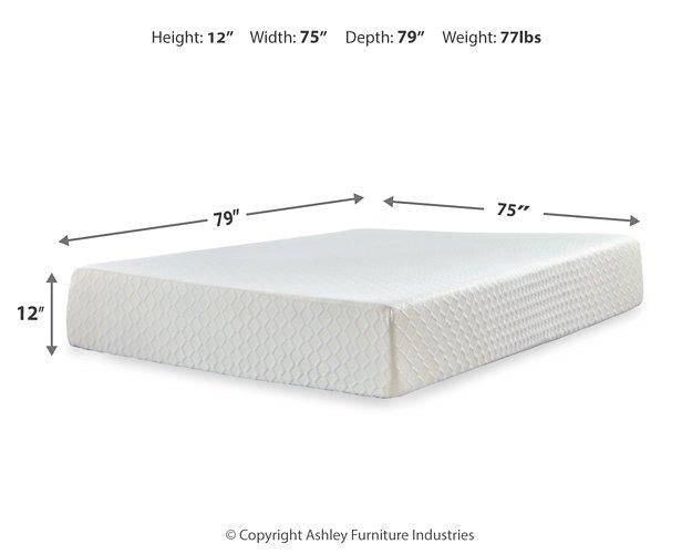 Chime 12 Inch Memory Foam Mattress and Base Set Mattress Set Ashley Furniture