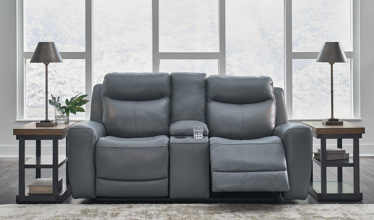 Mindanao Power Reclining Loveseat with Console Loveseat Ashley Furniture