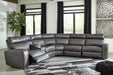 Samperstone Power Reclining Sectional Sectional Ashley Furniture