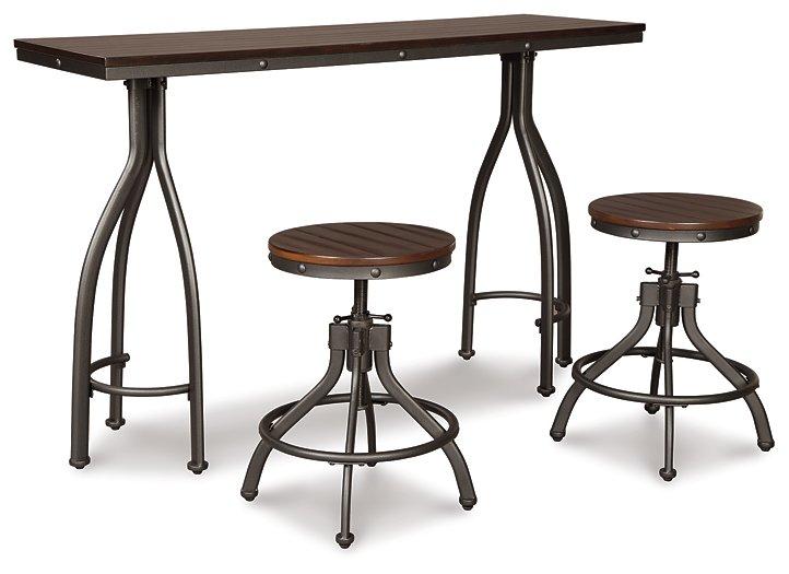 Odium Counter Height Dining Table and Bar Stools (Set of 3) Counter Height Table Ashley Furniture