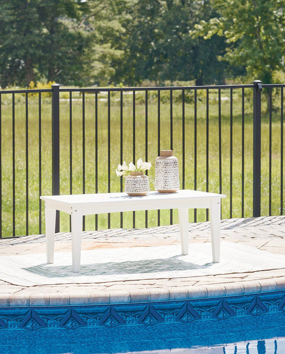 Hyland wave Outdoor Coffee Table Outdoor Cocktail Table Ashley Furniture