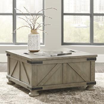 Aldwin Coffee Table With Storage Cocktail Table Ashley Furniture