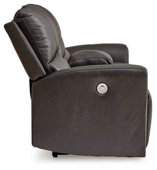 Boxmere Power Reclining Loveseat with Console Loveseat Ashley Furniture