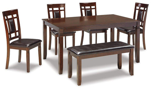 Bennox Dining Table and Chairs with Bench (Set of 6) Dining Table Ashley Furniture