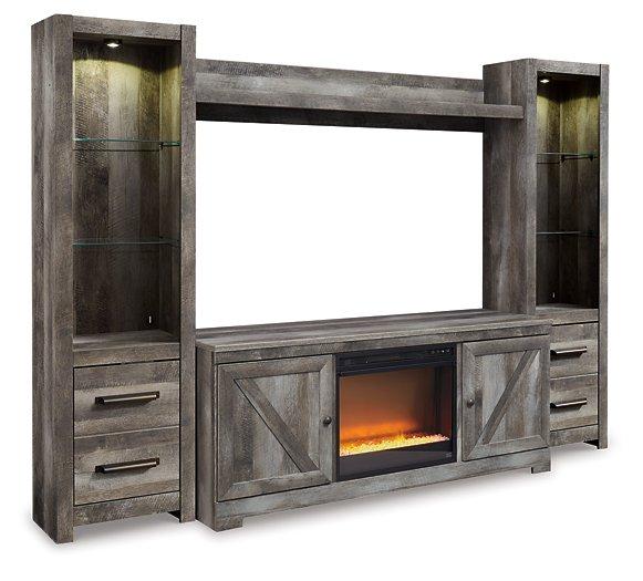 Wynnlow 4-Piece Entertainment Center with Electric Fireplace Entertainment Center Ashley Furniture