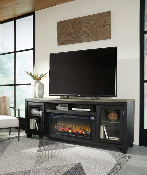 Foyland 83" TV Stand with Electric Fireplace TV Stand Ashley Furniture