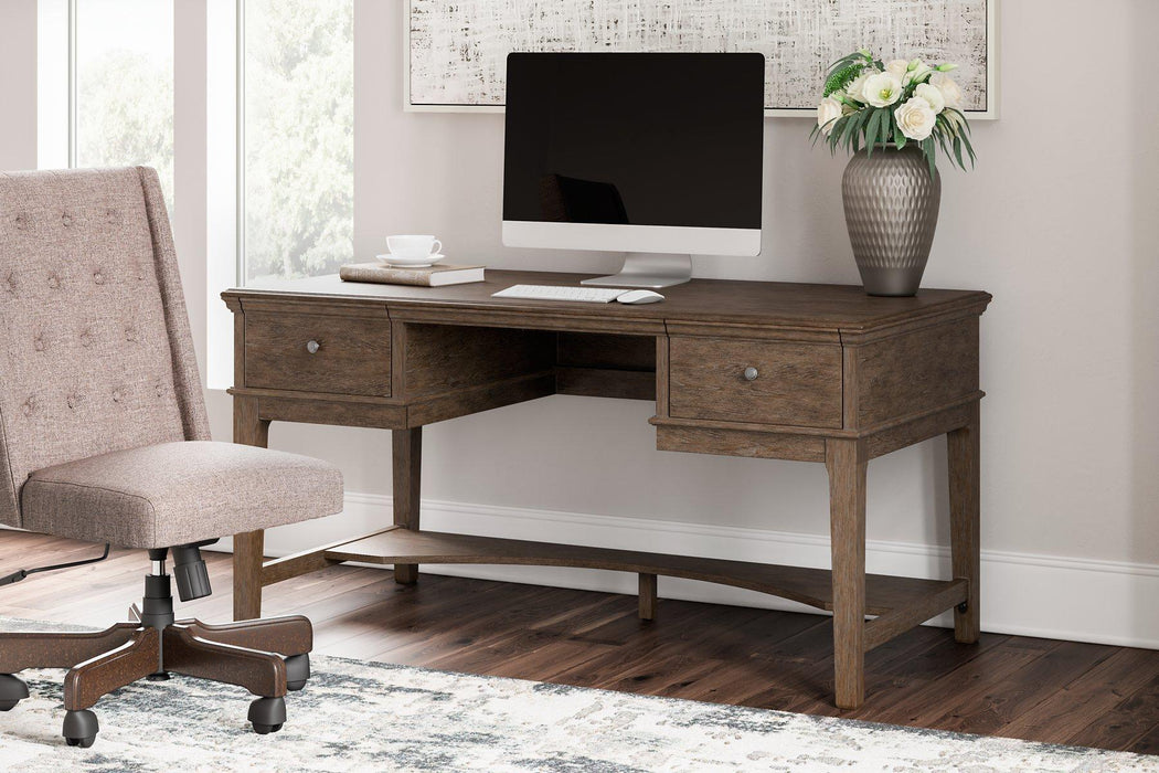 Janismore Home Office Storage Leg Desk Desk Ashley Furniture