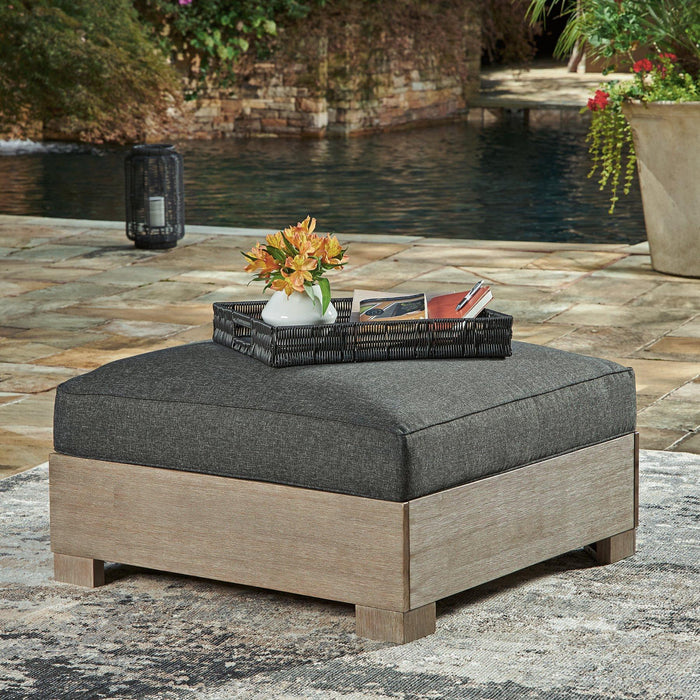 Citrine Park Outdoor Ottoman with Cushion Outdoor Ottoman Ashley Furniture