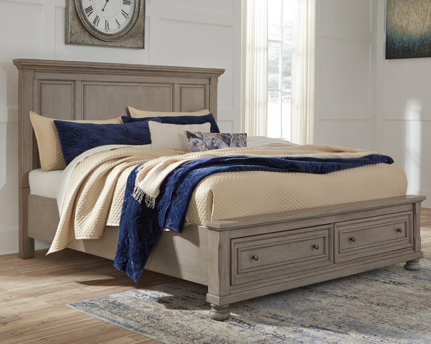 Lettner Panel Storage bed Bed Ashley Furniture