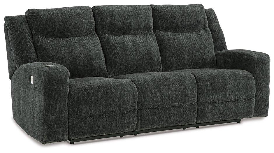 Martinglenn Power Reclining Sofa with Drop Down Table Sofa Ashley Furniture