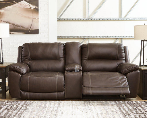 Dunleith 3-Piece Power Reclining Loveseat with Console Sectional Ashley Furniture