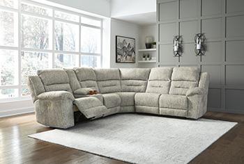 Family Den 3-Piece Power Reclining Sectional Sectional Ashley Furniture