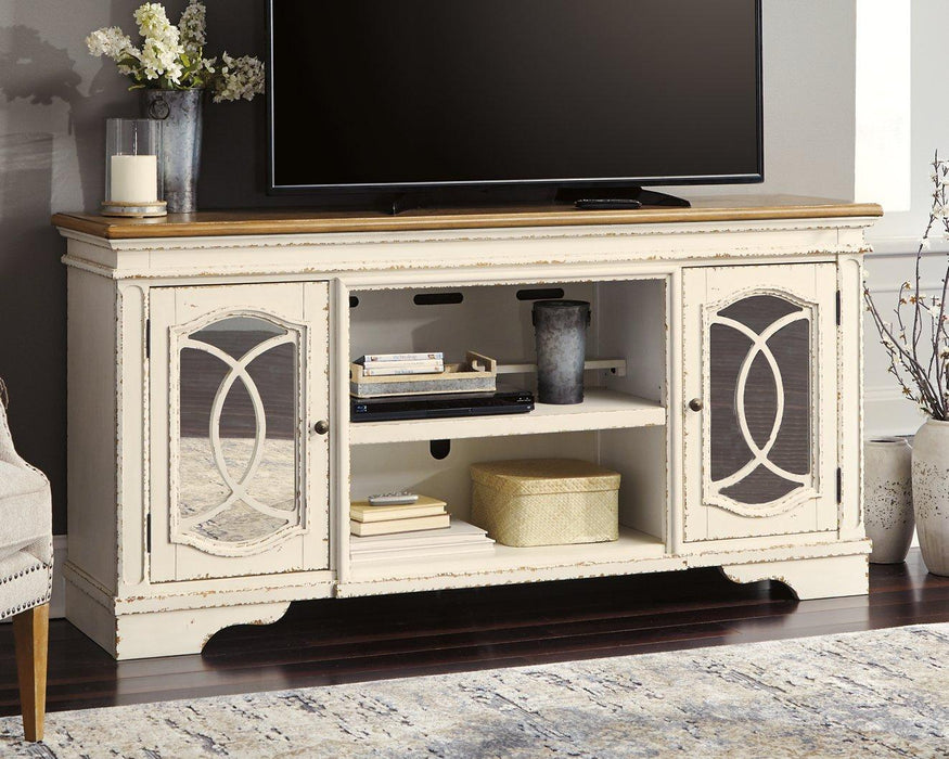 Realyn 74" TV Stand with Electric Fireplace TV Stand Ashley Furniture