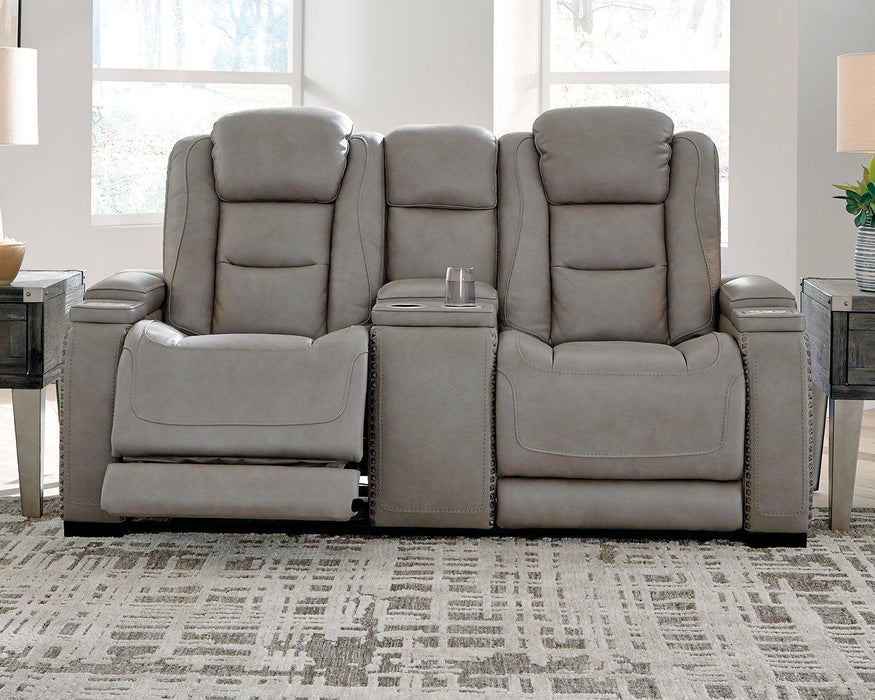 The Man-Den Power Reclining Loveseat with Console Loveseat Ashley Furniture