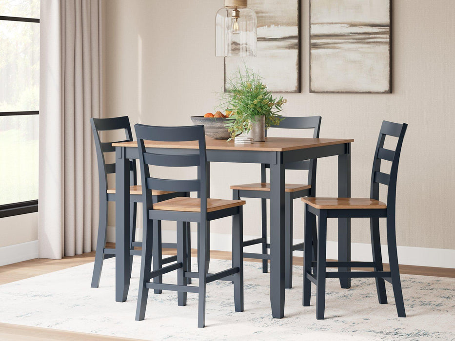 Gesthaven Counter Height Dining Table and 4 Barstools (Set of 5) Counter Height Table Ashley Furniture