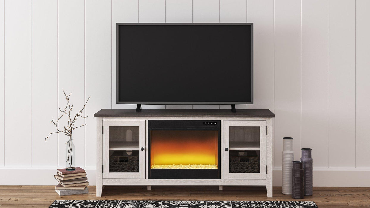 Dorrinson 60" TV Stand with Electric Fireplace TV Stand Ashley Furniture