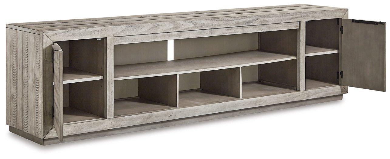 Naydell 92" TV Stand with Electric Fireplace TV Stand Ashley Furniture