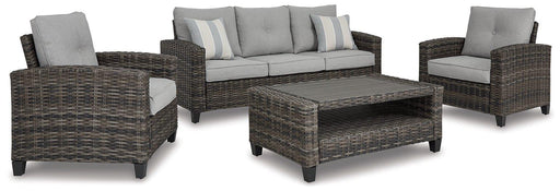 Cloverbrooke 4-Piece Outdoor Conversation Set Outdoor Seating Set Ashley Furniture