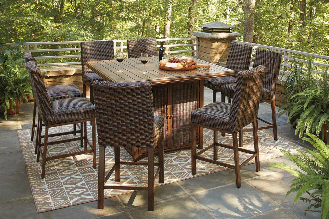 Paradise Trail Outdoor Bar Table Set Outdoor Seating Set Ashley Furniture