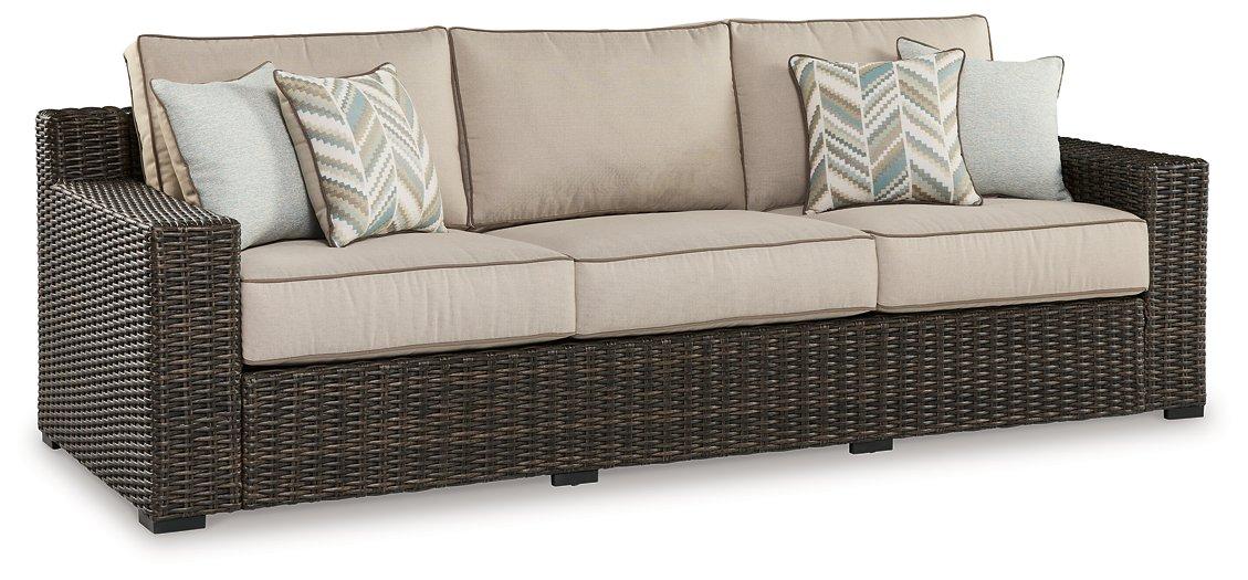 Coastline Bay Outdoor Sofa with Cushion Outdoor Seating Ashley Furniture