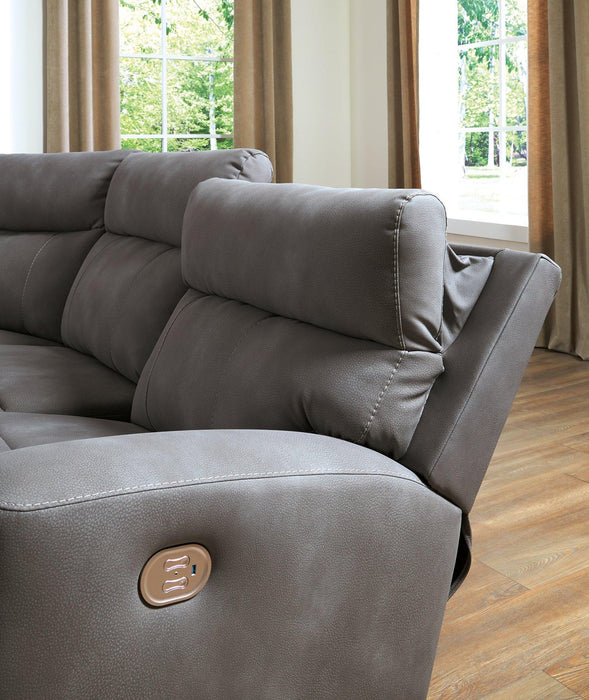 Next-Gen DuraPella Power Reclining Sectional Loveseat with Console Sectional Ashley Furniture