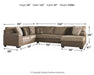 Abalone 3-Piece Sectional with Chaise Sectional Ashley Furniture