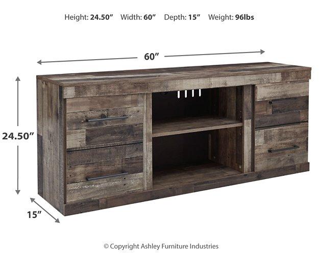 Derekson TV Stand with Electric Fireplace TV Stand Ashley Furniture