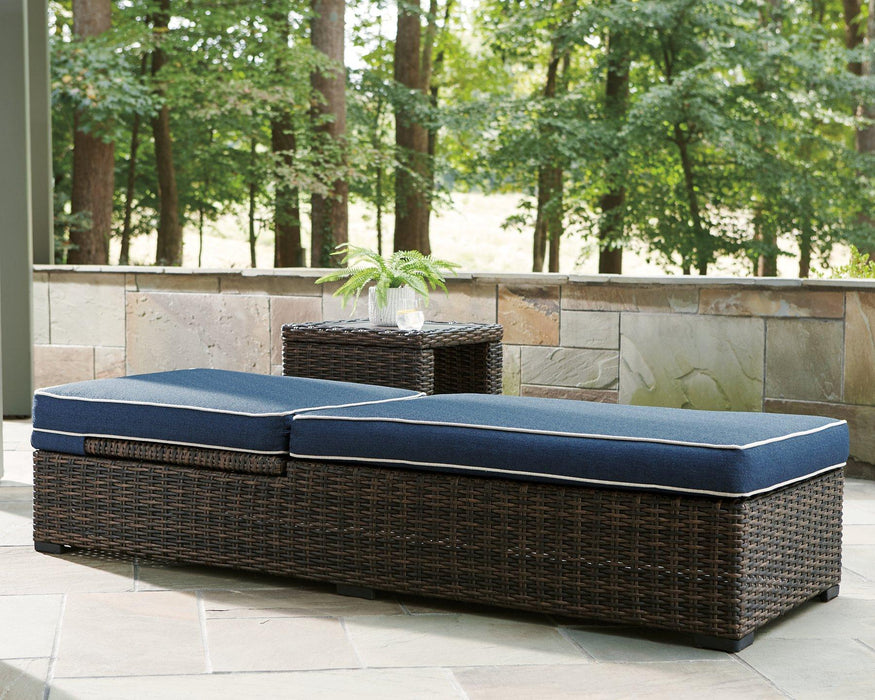 Grasson Lane Chaise Lounge with Cushion Outdoor Seating Ashley Furniture