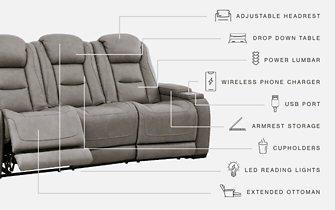 The Man-Den Power Reclining Sofa Sofa Ashley Furniture