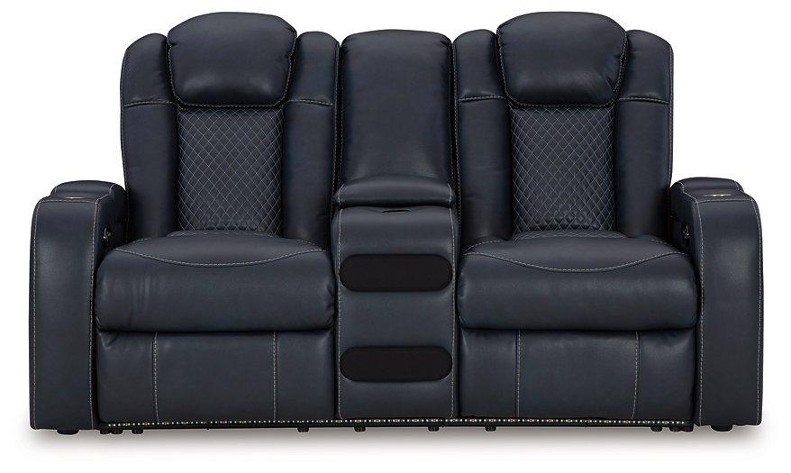 Fyne-Dyme Power Reclining Loveseat with Console Loveseat Ashley Furniture