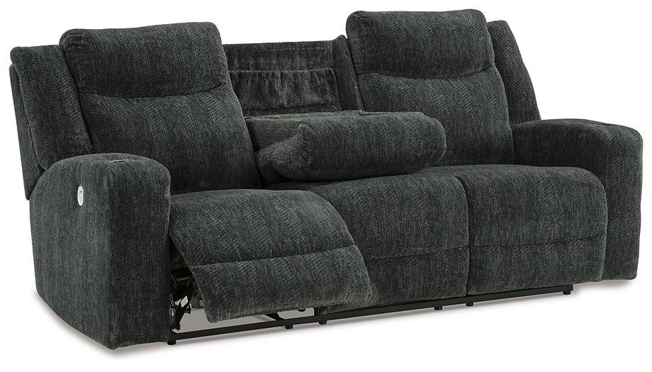 Martinglenn Power Reclining Sofa with Drop Down Table Sofa Ashley Furniture