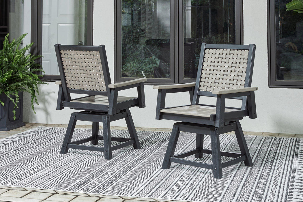 Mount Valley Swivel Chair (Set of 2) Outdoor Dining Chair Ashley Furniture